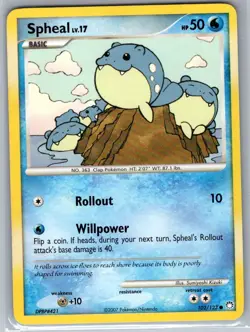 Spheal 102/123 Non Holo Mysterious Treasures - Pokemon Card - NM - Image 1