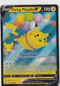 Pokemon 25th Anniversary Celebrations Nr 6/25 Flying Pikachu V englisch - Image 1