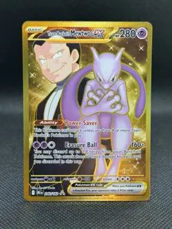 Team Rockets Mewtwo EX 240/182 Destined Rivals Hyper Rare Pokemon Tcg NM - Image 1