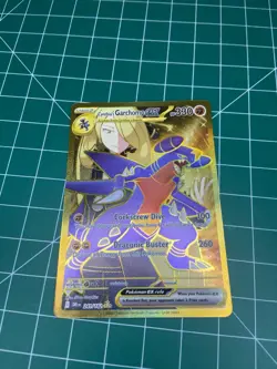Pokemon TCG: Cynthia’s Garchomp EX 241/182 Destined Rivals SV10 Gold Hyper Rare - Image 1