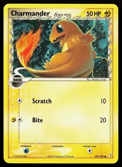 Charmander 49/100 Common Crystal Guardians Pokemon Card - Image 1