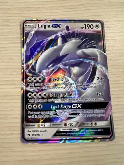 Pokemon TCG Lugia GX Holo Ultra Rare Card Sun & Moon Lost Thunder 159/214 - Image 1