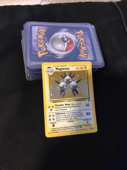 Pokemon TCG Magneton Base Set 2 9/130 Holo Unlimited Holo Rare Full Swirl - Image 4