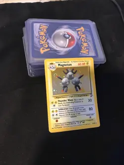 Pokemon TCG Magneton Base Set 2 9/130 Holo Unlimited Holo Rare Full Swirl - Image 5