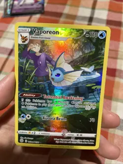 Pokemon Vaporeon TCG TG02/TG30 Brilliant Stars Trainer Gallery Ultra Rare Holo - Image 1