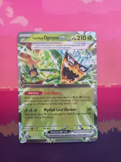 Pokemon Card Teal Mask Ogerpon EX Prismatic Evolution 012/131 Near Mint - Image 1