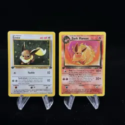 Eevee #55 Dark Flareon #35 1st Edition Team Rocket 2000 Pokemon NM/LP 🔥 - Image 1