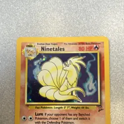 Pokemon Ninetales Base Set 2 13/130 Holo Rare 80HP English 1999 WOTC - Image 4