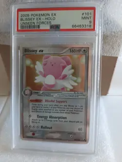 2005 Pokemon EX Unseen Forces Blissey ex holo 101/115 PSA 9 Mint - Image 1