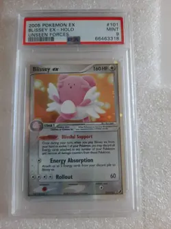 2005 Pokemon EX Unseen Forces Blissey ex holo 101/115 PSA 9 Mint - Image 3