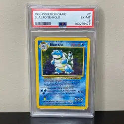 Blastoise 2/102 Holo Rare Pokemon 1999 Unlimited Base Set PSA 6 EX-MT - Image 1