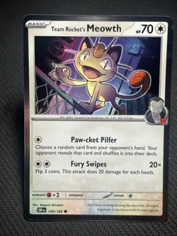 Team Rockets Mewtwo EX Black Star Promo SVP205 + Meowth + Giovanni Cosmos Holos - Image 2