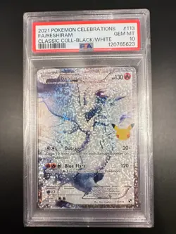 Pokemon TCG Reshiram 113/114 25th Anniversary Celebrations PSA 10 - Image 1