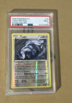2016 Pokemon XY Fates Collide Lugia Reverse Foil #78 PSA 9 - Image 1