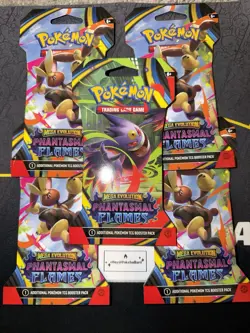 🔥 Pokemon TCG Mega Evolution — Phantasmal Flames Sleeved Booster Pack x5 - Image 1