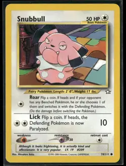 Pokemon - Neo Genesis Snubbull 74/111 LP - Image 1