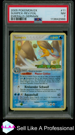 Sumpex Pokemon Holo Emerald 11/106 2005 Deutsch PSA 7 - Image 1