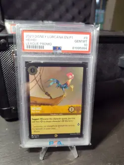 2023 Disney Lorcana EN P1 Promo #9 HeiHei League Promo PSA 10 Gem Mint - Image 1