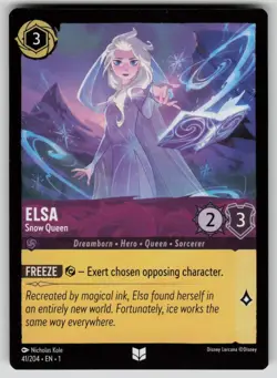 Elsa - Snow Queen Uncommon The First Chapter 41/204 Disney Lorcana TCG NM - Image 1