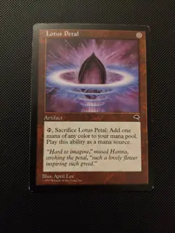 MTG Lotus Petal Artifact Magic the Gathering Tempest Light Play Edition Pauper - Image 1