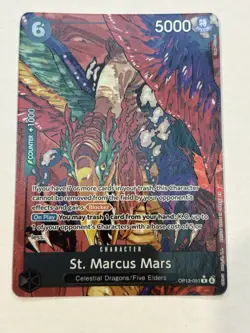St. Marcus Mars (Alternate Art) OP13-091 Rare Carrying On His Will One Piece NM - Image 1