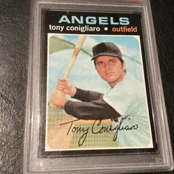 1971 TOPPS #106 Tony Conigliaro PSA 7.5 NM Boston Red Sox LA Angels LOW POP Card - Image 2
