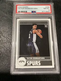 2023-24 Panini Nba Hoops #298 Victor Wembanyama PSA 8 NM-MT SPURS ROY FRANCE RC - Image 1