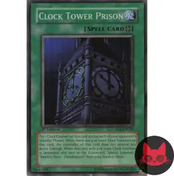 Yugioh Clock Tower Prison EOJ-EN048 Super Rare 1st Edition LP - Image 1