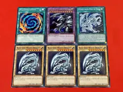 3x Blue-Eyes White Dragon SDK Art + Blue-Eyes Ultimate Dragon + Vision | YuGiOh! - Image 1