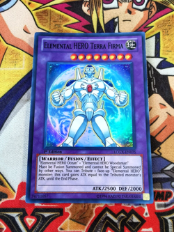 Elemental HERO Terra Firma lcgx-en075 1st Edition (M/NM+) Super Rare Yu-Gi-Oh! - Image 1
