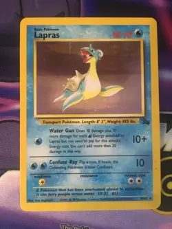 Lapras - 10/62 - Holo Rare - Fossil Pokemon - LP - Image 1