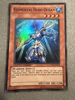 Yugioh - Elemental Hero Ocean - Super Rare - Limited - CT07-EN018 - LP - Image 1