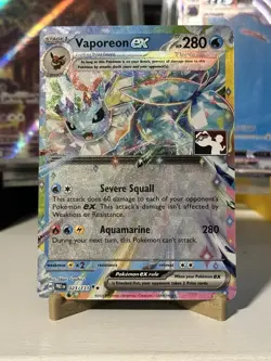 Pokemon TCG: Play Pokemon Prize Pack Series 7 - Vaporeon EX 023/131 PROMO NM - Image 1