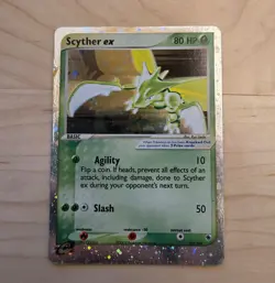 2003 Pokemon Ruby and Sapphire (RS) Scyther EX #102/109 - MP, Damage - Image 1