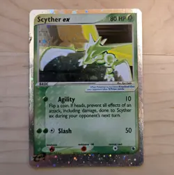 2003 Pokemon Ruby and Sapphire (RS) Scyther EX #102/109 - MP, Damage - Image 2