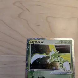 2003 Pokemon Ruby and Sapphire (RS) Scyther EX #102/109 - MP, Damage - Image 3