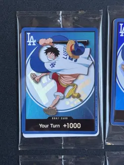 2026 ONE PIECE DODGERS MONKEY D LUFFY DON CARD PROMO 7/2/26 SEALED - Lot Of 6 - Image 3