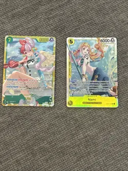 One Piece CCG Card Lot. (2) Uta SEC 061 Nami SR 063 Eb03 Heroines NM - Image 1