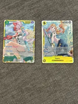 One Piece CCG Card Lot. (2) Uta SEC 061 Nami SR 063 Eb03 Heroines NM - Image 2