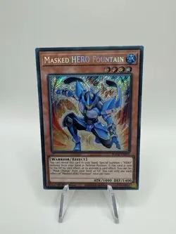 BLGG-EN029 Masked HERO Fountain Secret Rare 1st Ed YuGiOh - Image 1