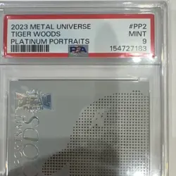 2023 Metal Universe Tiger Woods Platinum Portraits PP2 PSA 9 - Image 2