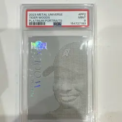 2023 Metal Universe Tiger Woods Platinum Portraits PP2 PSA 9 - Image 4
