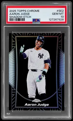 2025 Topps Chrome Aaron Judge #SE-2 PSA 10 Baseball Gem Mint Shadow Etch - Image 1