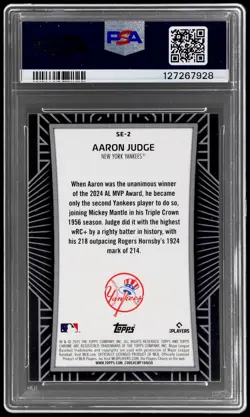 2025 Topps Chrome Aaron Judge #SE-2 PSA 10 Baseball Gem Mint Shadow Etch - Image 2