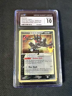 CGC 10 GEM MINT Black Star Promo Greninja Gold Star SWSH144 Celebrations Pokemon - Image 1