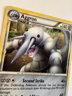 Pokemon TCG Card Aggron Triumphant 1/102 Holo Rare 2010 - Image 2