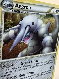 Pokemon TCG Card Aggron Triumphant 1/102 Holo Rare 2010 - Image 3