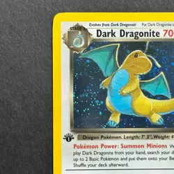 1st Edition Dark Dragonite 5/82 Team Rocket Holo Rare Pokemon Card - Image 2