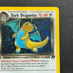 1st Edition Dark Dragonite 5/82 Team Rocket Holo Rare Pokemon Card - Image 3