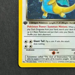 1st Edition Dark Dragonite 5/82 Team Rocket Holo Rare Pokemon Card - Image 5